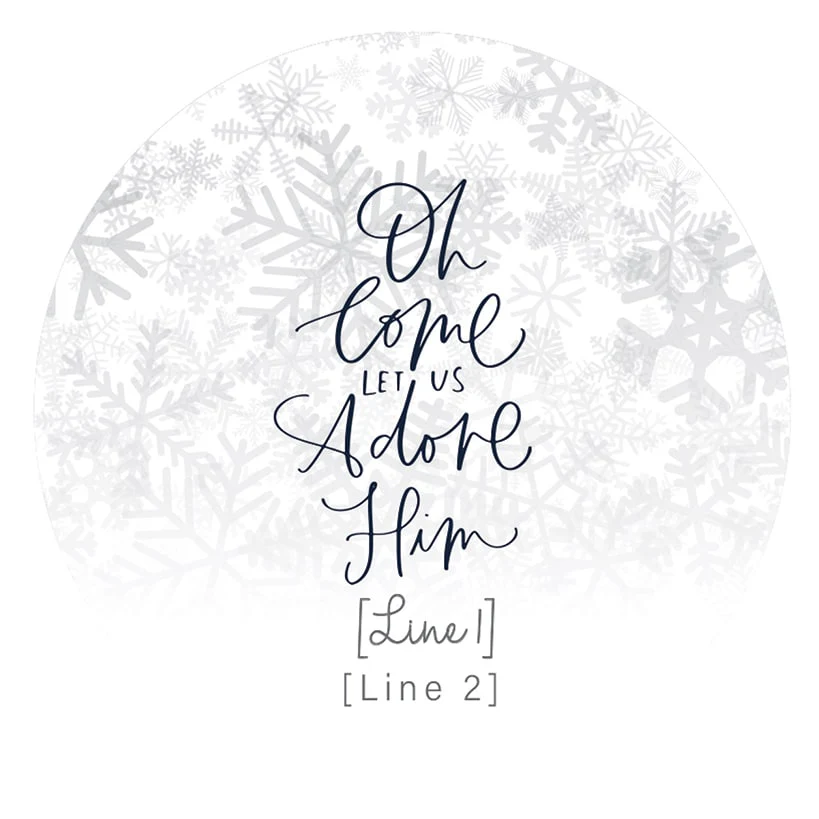 Personalized Christmas Lyric Glass Ornament - Image 3
