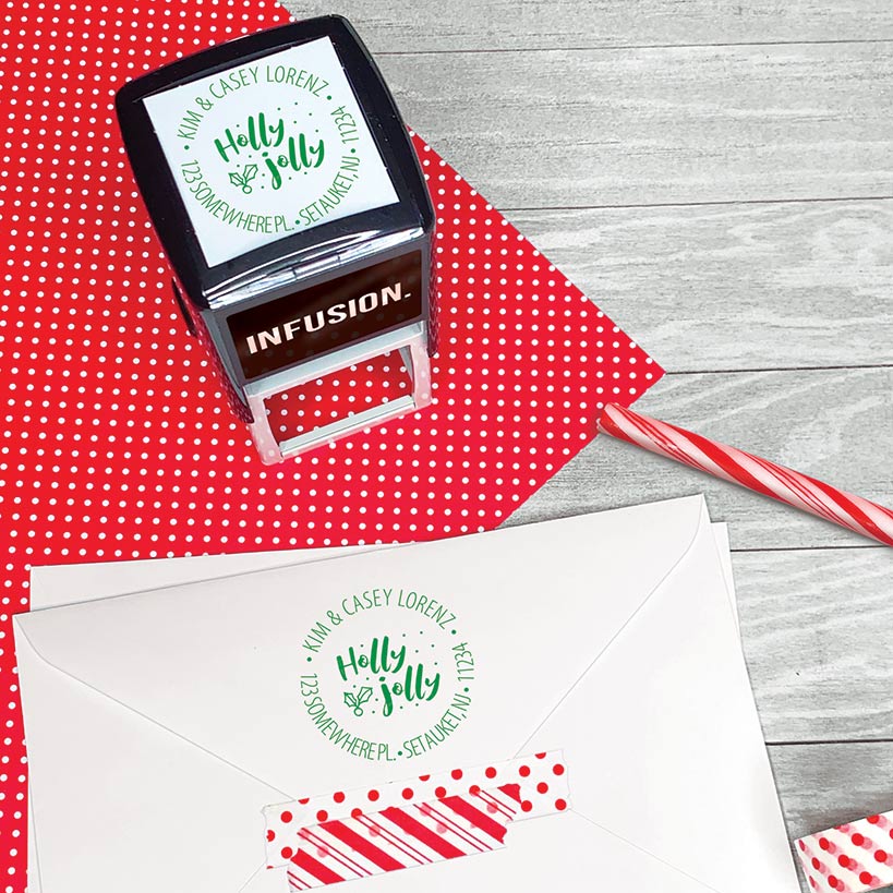Personalized Christmas Self Inking Stamp - Image 4