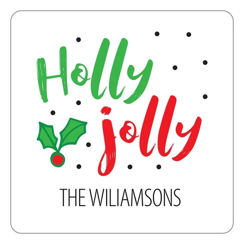 Personalized Christmas Travertine Coaster Set of 4 - Image 19