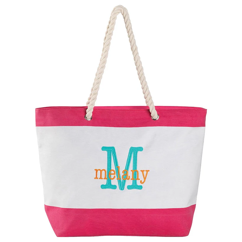 Personalized Colorful Beach Tote - Image 13