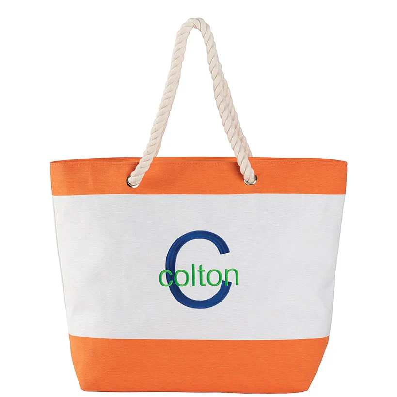 Personalized Colorful Beach Tote - Image 8