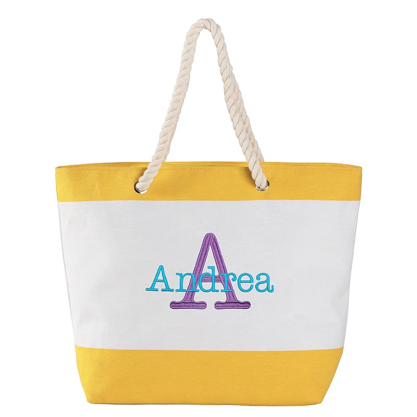 Personalized Colorful Beach Tote - Image 9