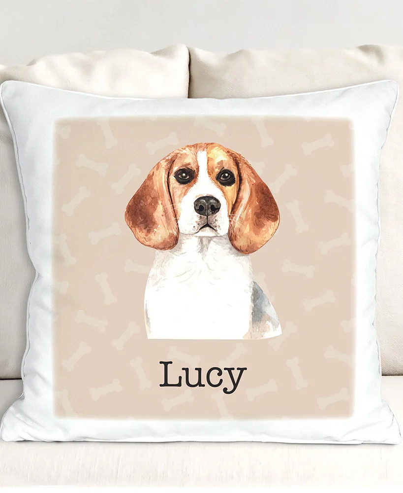 Personalized Dog Breed Sherpa Throw Pillow