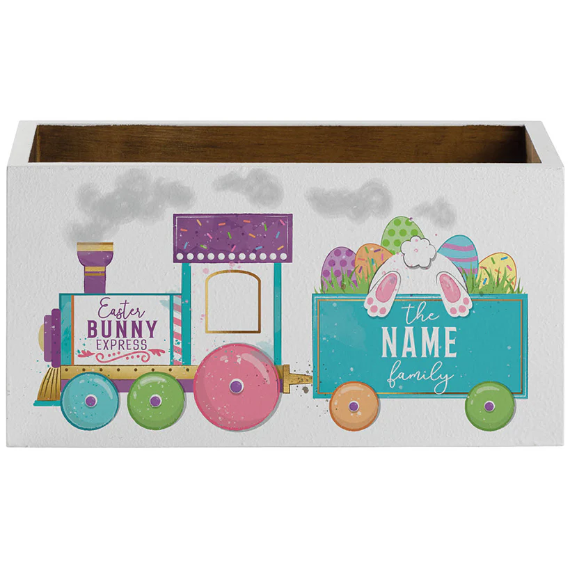 Personalized Easter Bunny Express Train Storage Box - Image 2