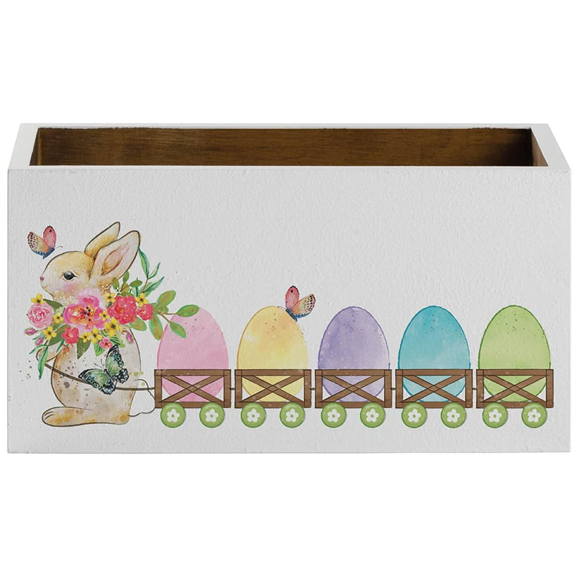Personalized Easter Bunny with Colorful Eggs Storage Box - Image 4