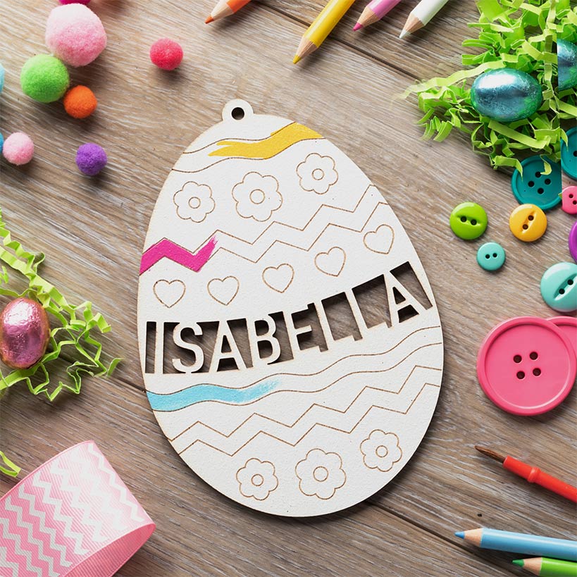 Personalized Easter DIY Wood Egg - Image 2