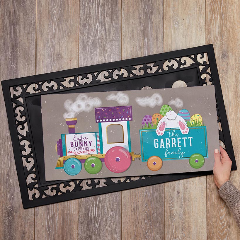 Personalized Easter Doormats with Rubber Frame - Image 4