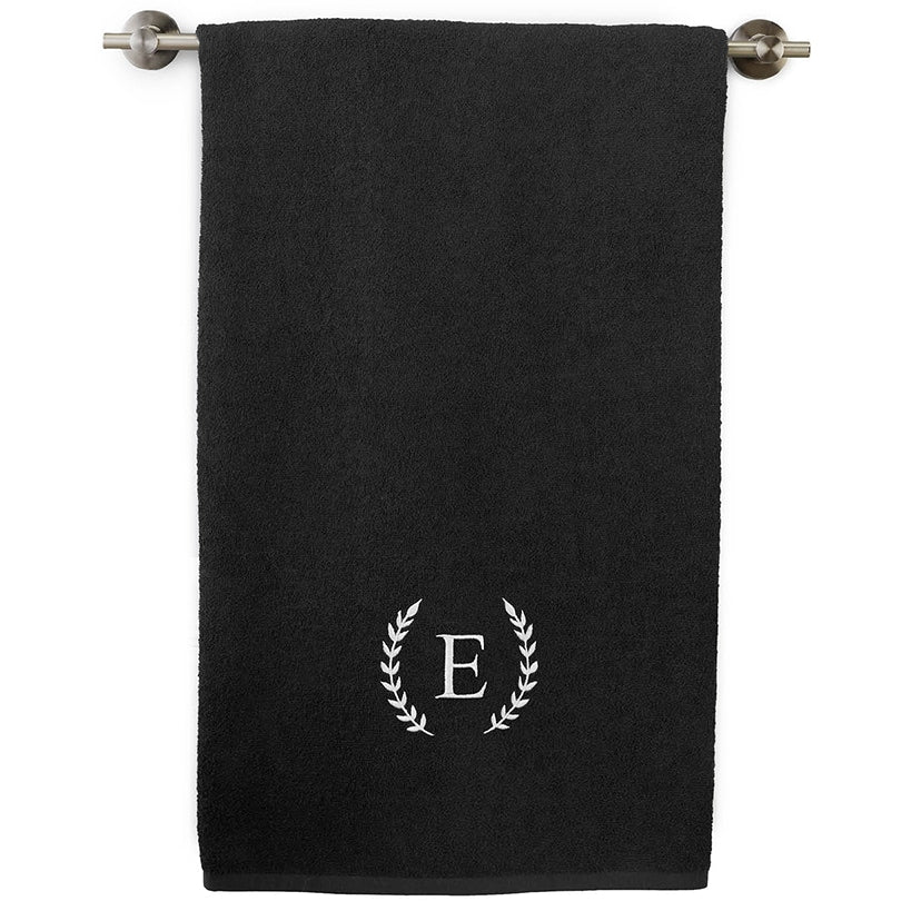 Personalized Embroidered Black Bath Towels - Image 12