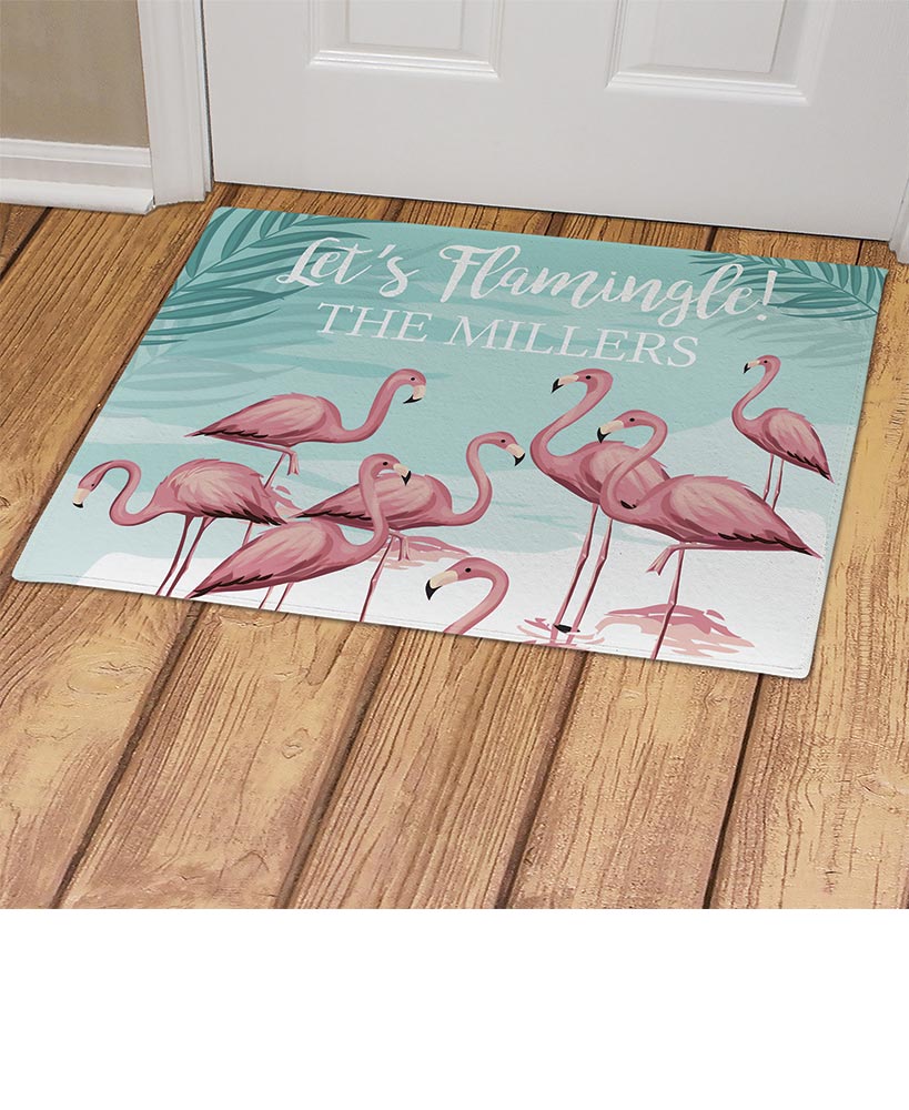 Personalized Flamingo Doormat or Garden Flag - Image 2