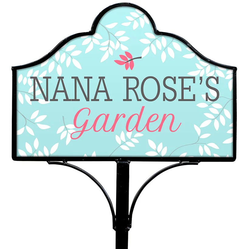Personalized Floral Welcome Yard Sign Magnet - Image 3