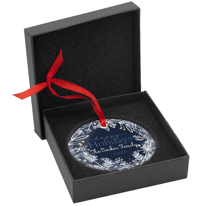 Personalized Frosted Glass Christmas Ornament - Image 4