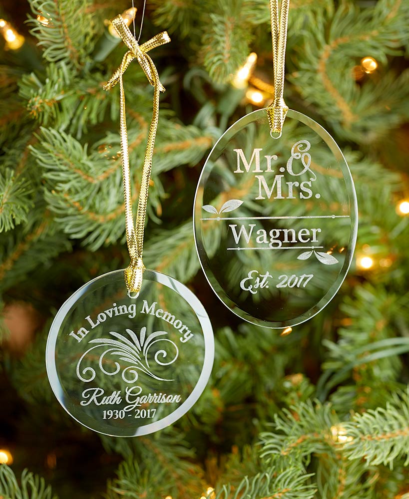 Personalized Glass Christmas Ornament