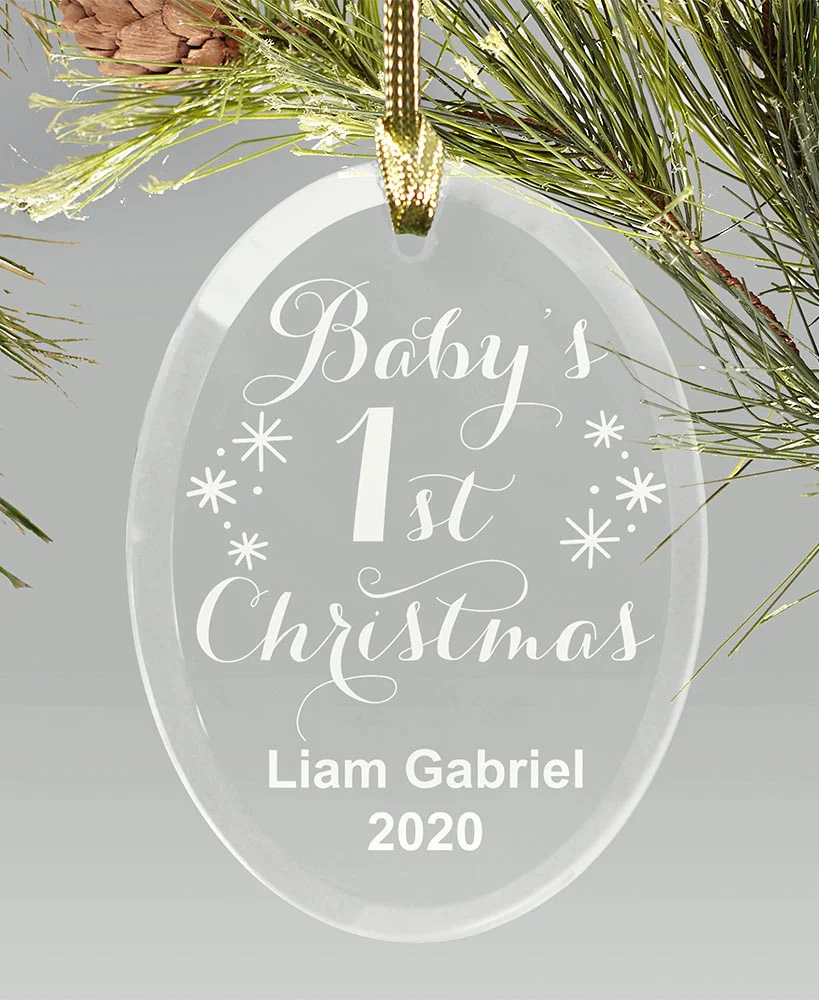 Personalized Glass Christmas Ornament - Image 5