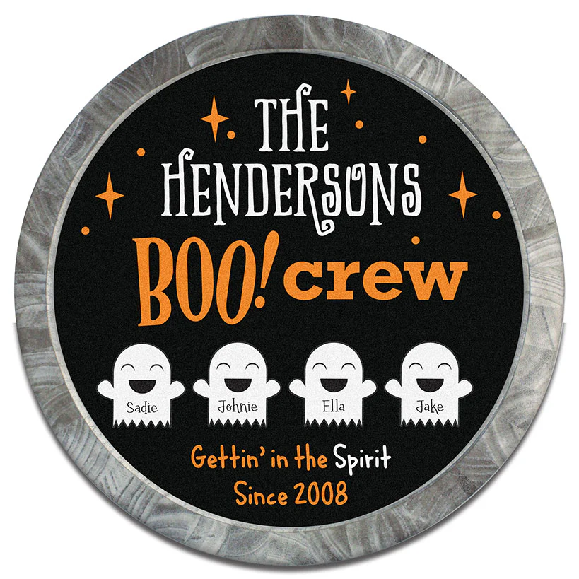 Personalized Halloween Wall Sign Boo! Crew - Image 4