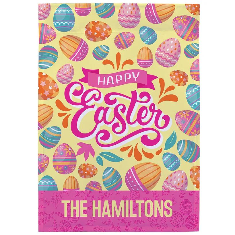 Personalized Happy Easter Double-Sided Garden Flag - Image 2