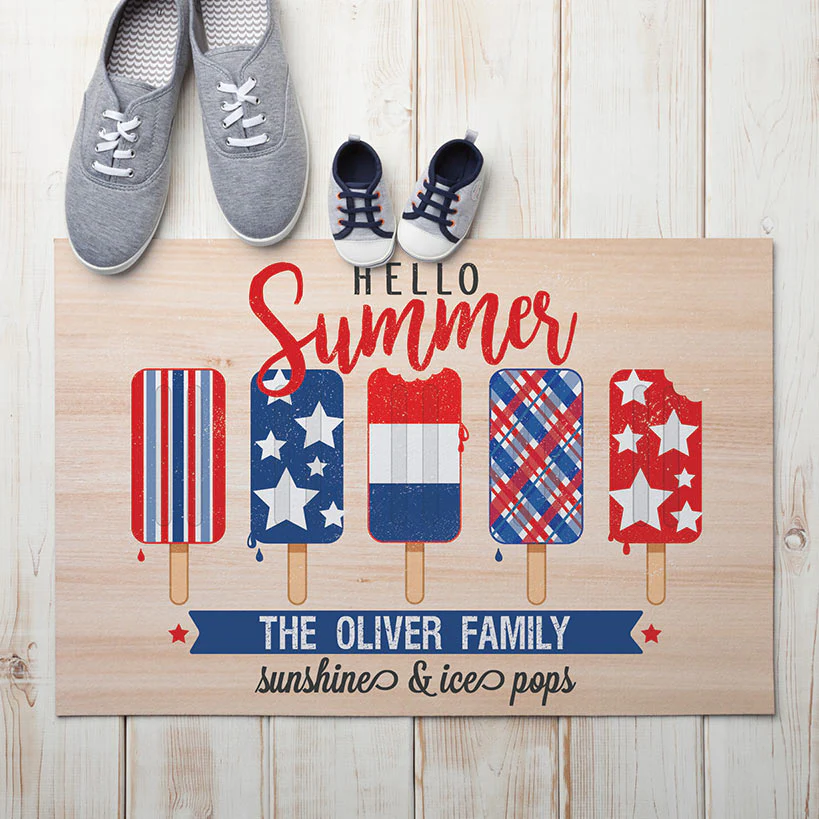 Personalized Hello Summer Doormat - Image 3