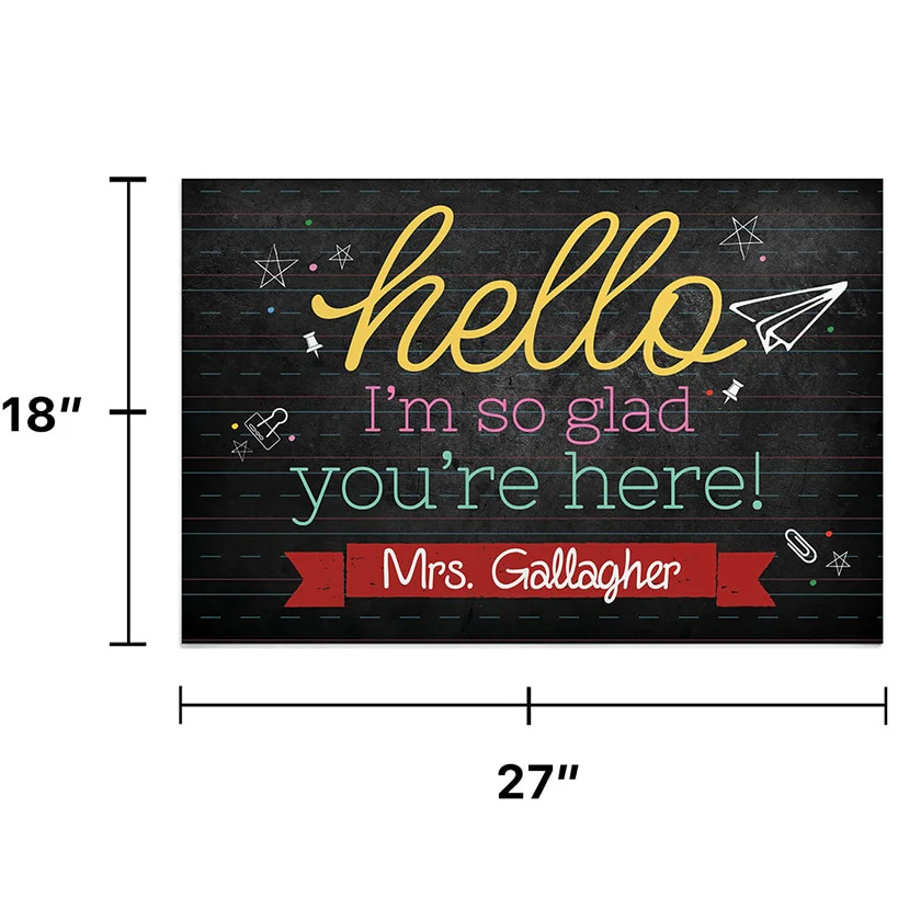Personalized Hello Teacher Doormat - Image 2