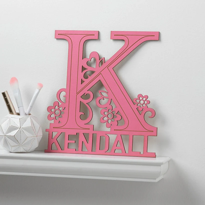Personalized Initial and Name Wood Plaques - Image 2