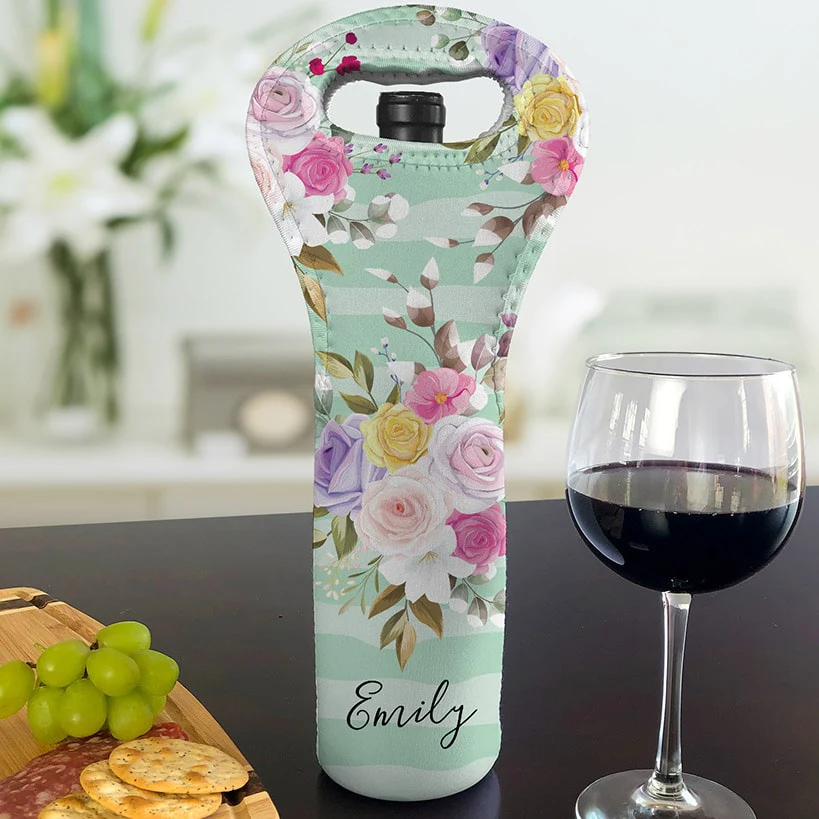 Personalized Insulated Wine Gift Bag - Image 5