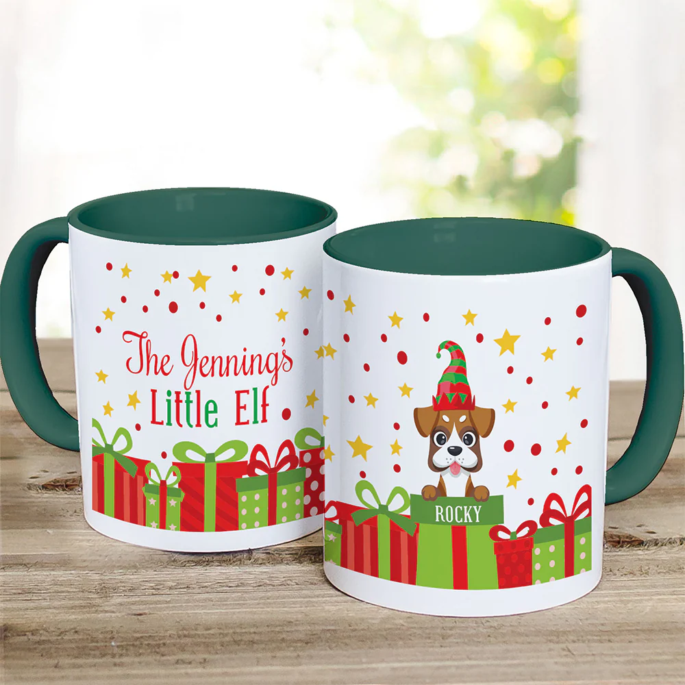 Personalized Little Elf Christmas Pet Coffee Mug - Image 2