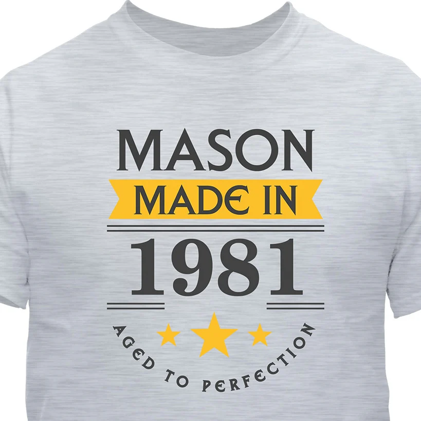 Personalized Made in Year T-Shirt - Image 2