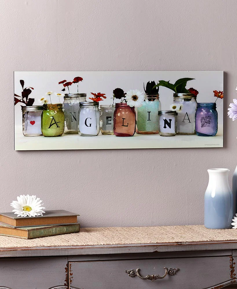 Personalized Mason Jar Name Art