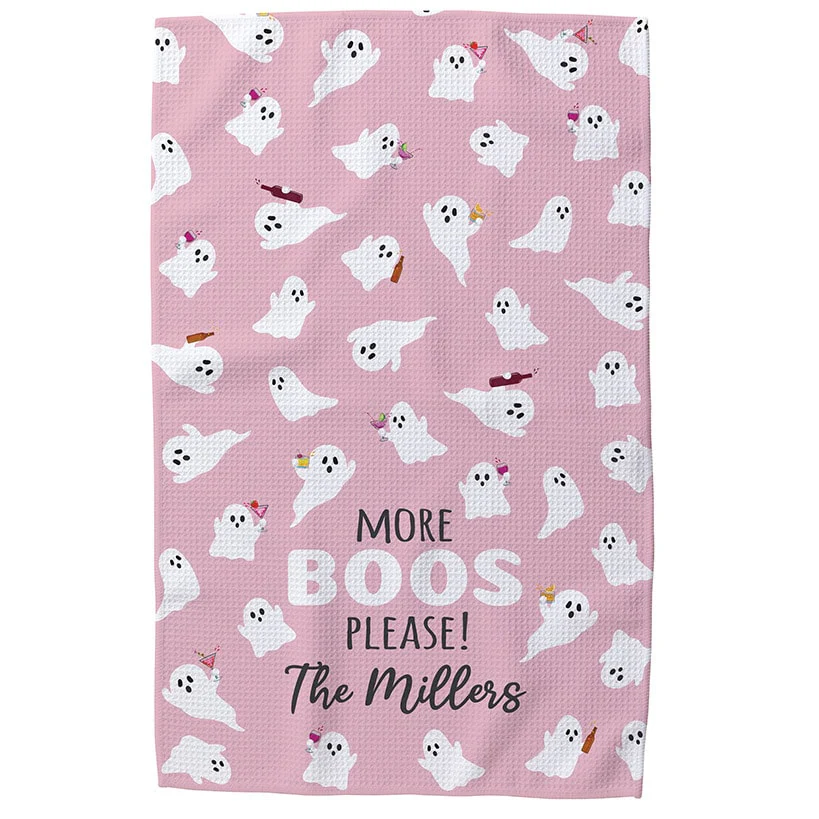 Personalized More Boos Please Waffle Tea Towel - Image 4
