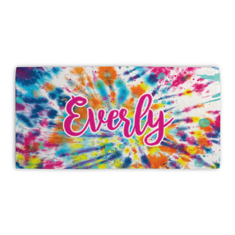 Personalized Name Tie Dye Beach Towels - Image 4
