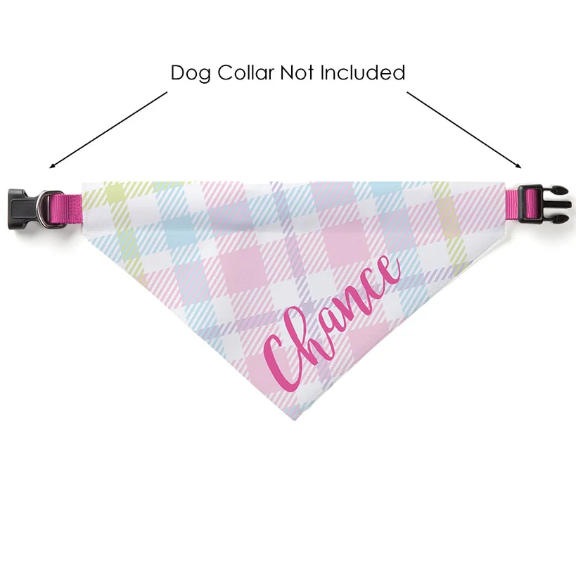 Personalized Pet Bandana Spring Plaid - Image 3