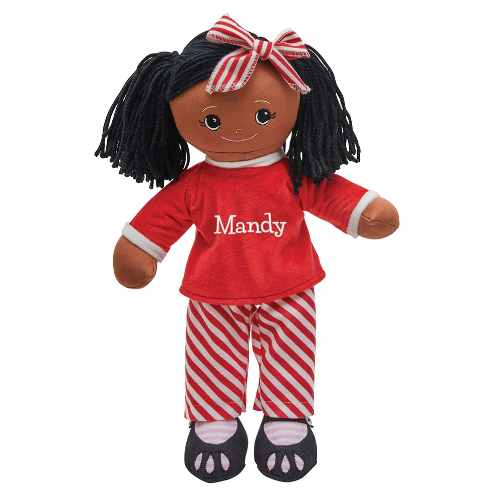 Personalized Rag Doll with Christmas Pajamas - Image 6