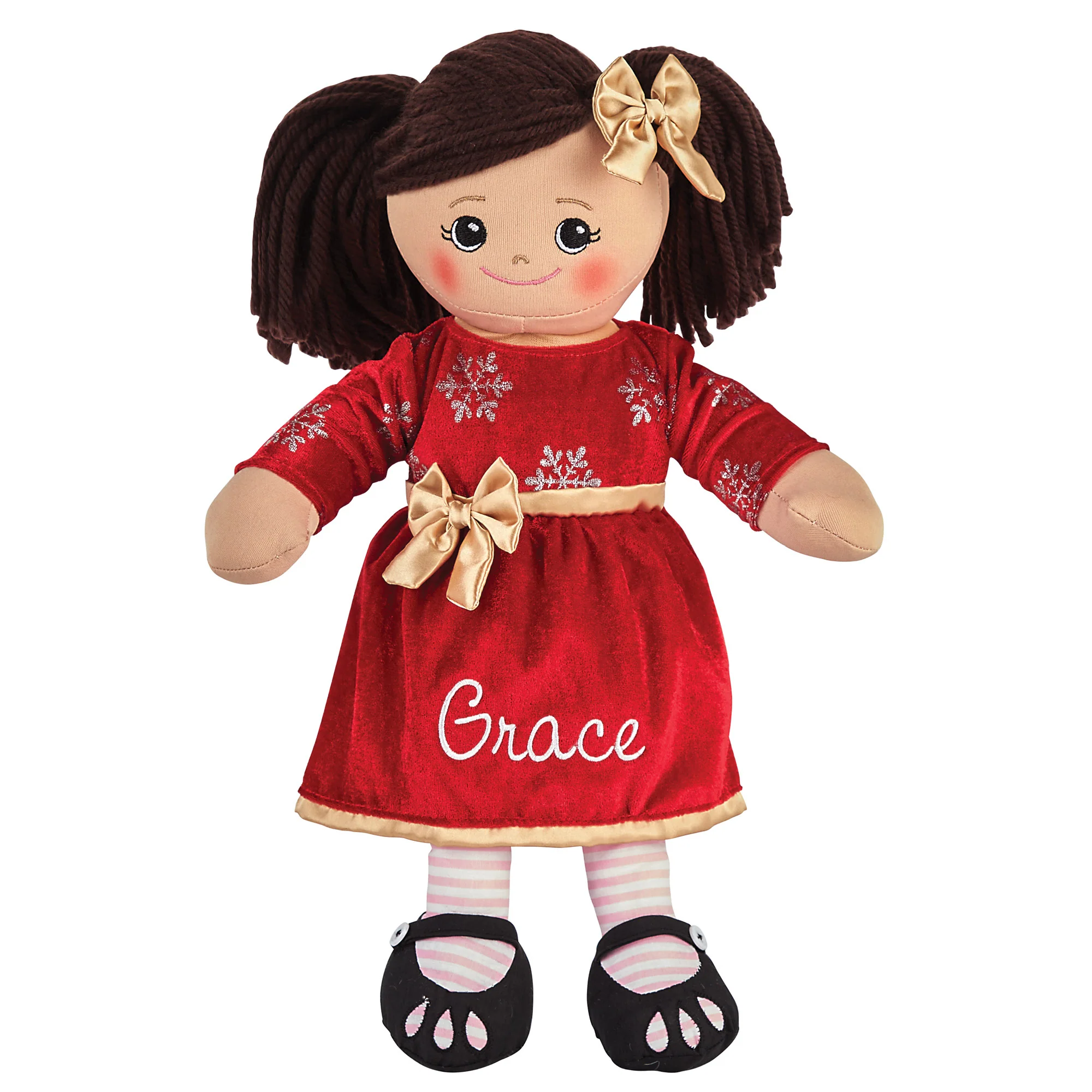 Personalized Rag Doll with Holiday Dress - Image 4
