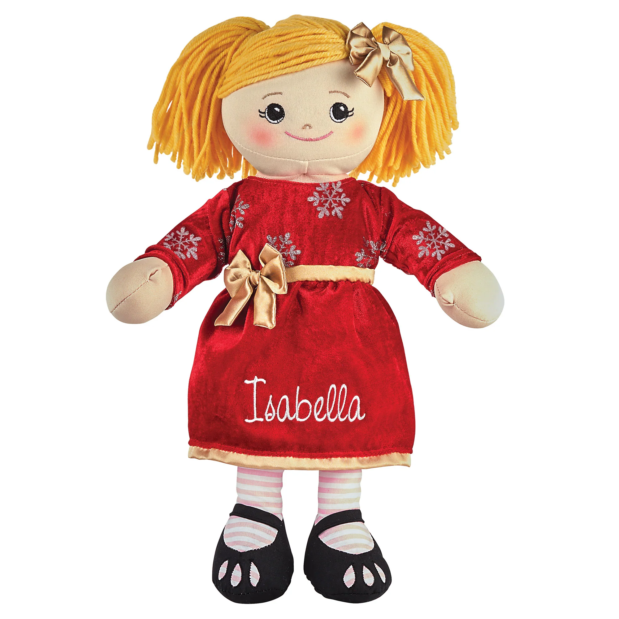 Personalized Rag Doll with Holiday Dress - Image 6