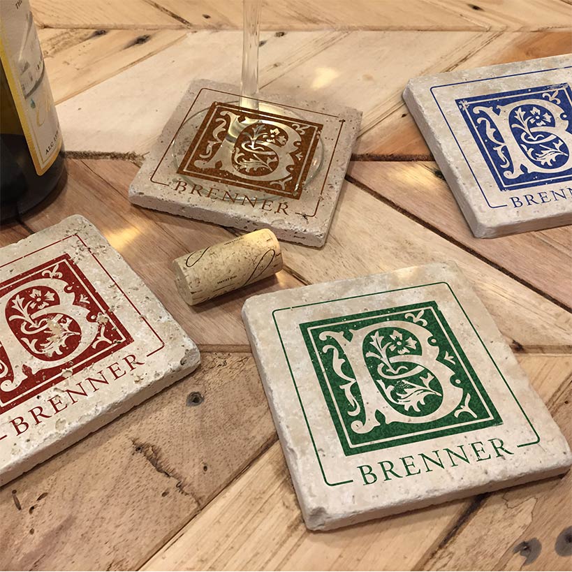 Personalized Set of 4 Coasters - Image 6