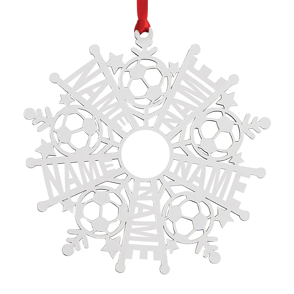 Personalized Snowflake Ornament White Wood - Image 22