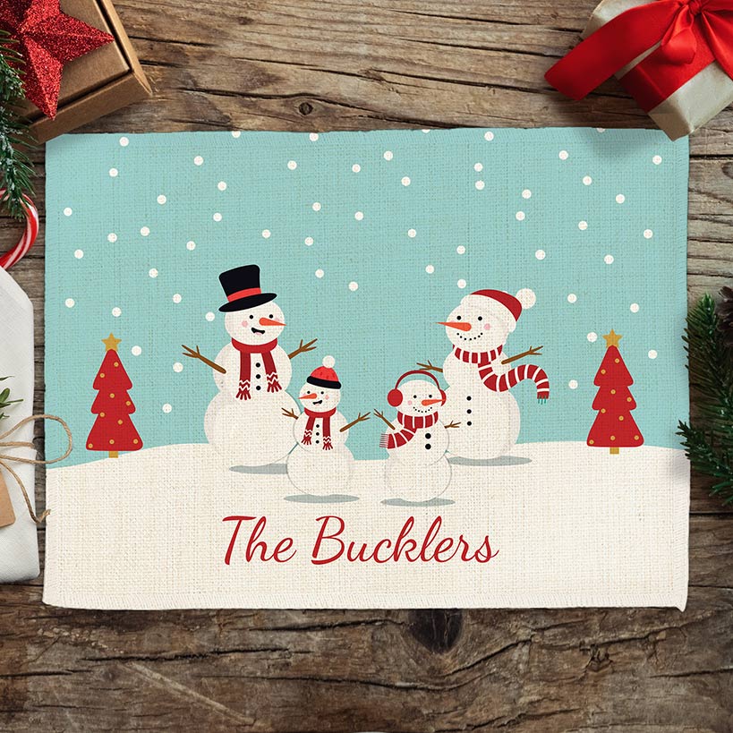 Personalized Snowman Family Placemat - Image 3