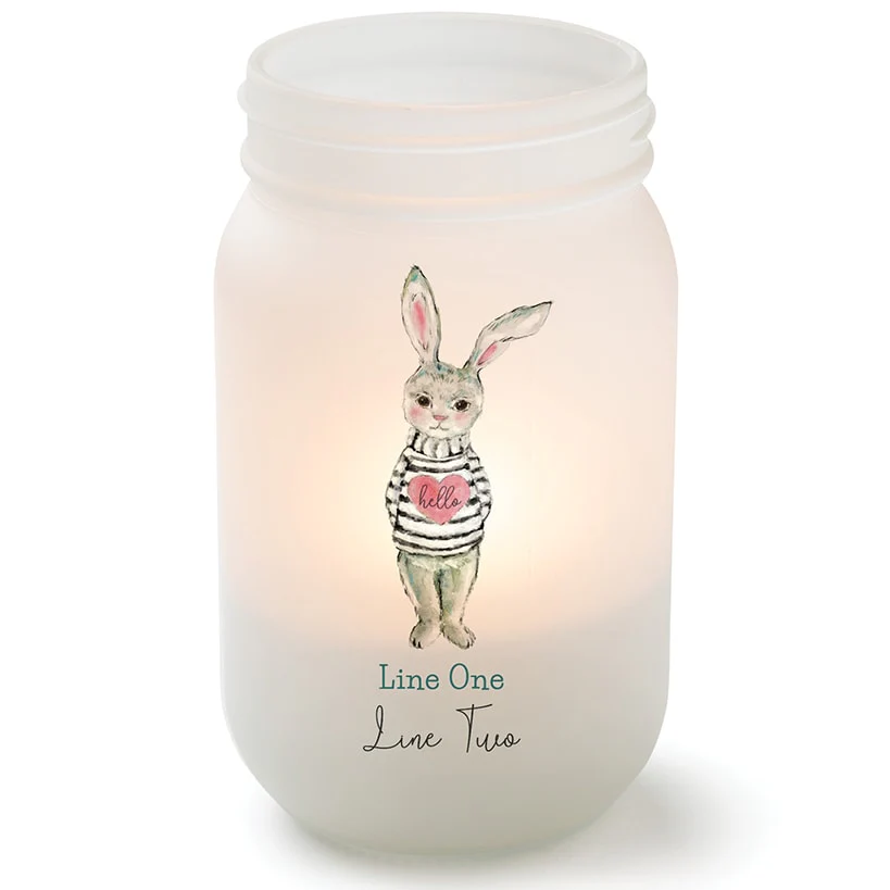 Personalized Some Bunny Loves You Mason Jar Votive - Image 4