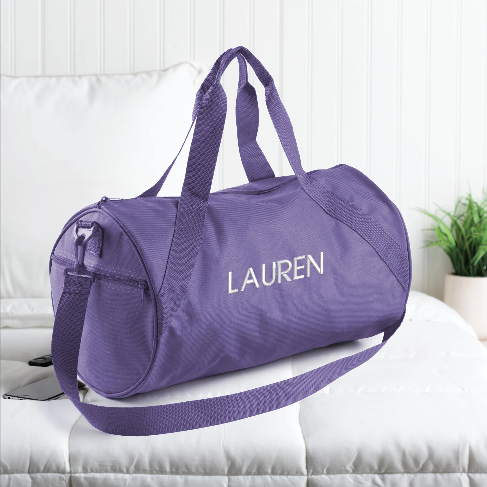 Personalized Travel Bag with White Block Name - Image 14