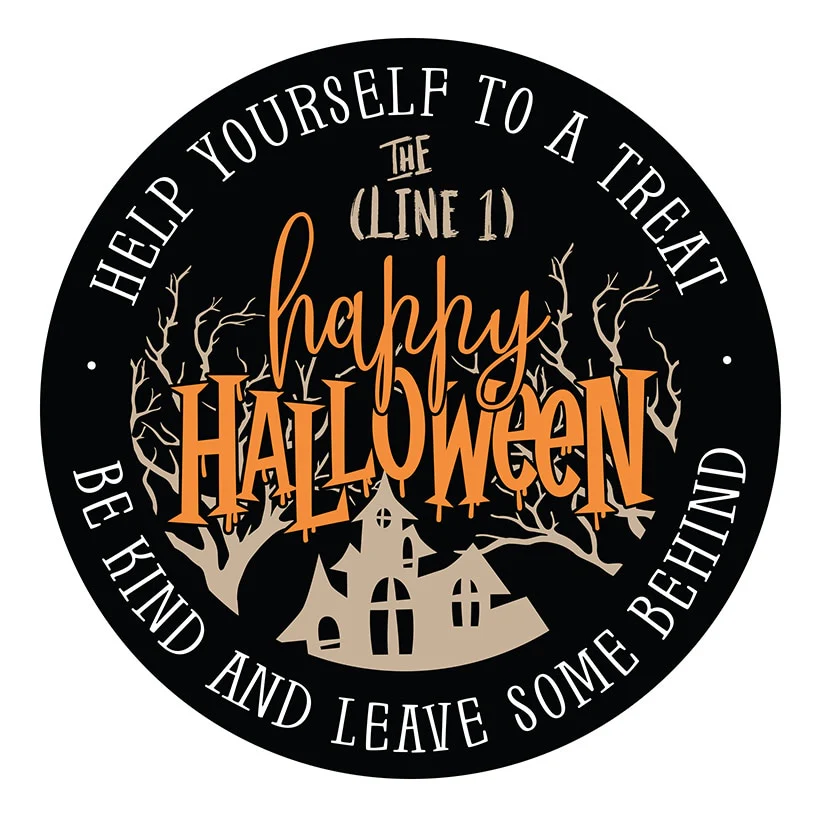 Personalized Wall Sign Happy Halloween - Image 3