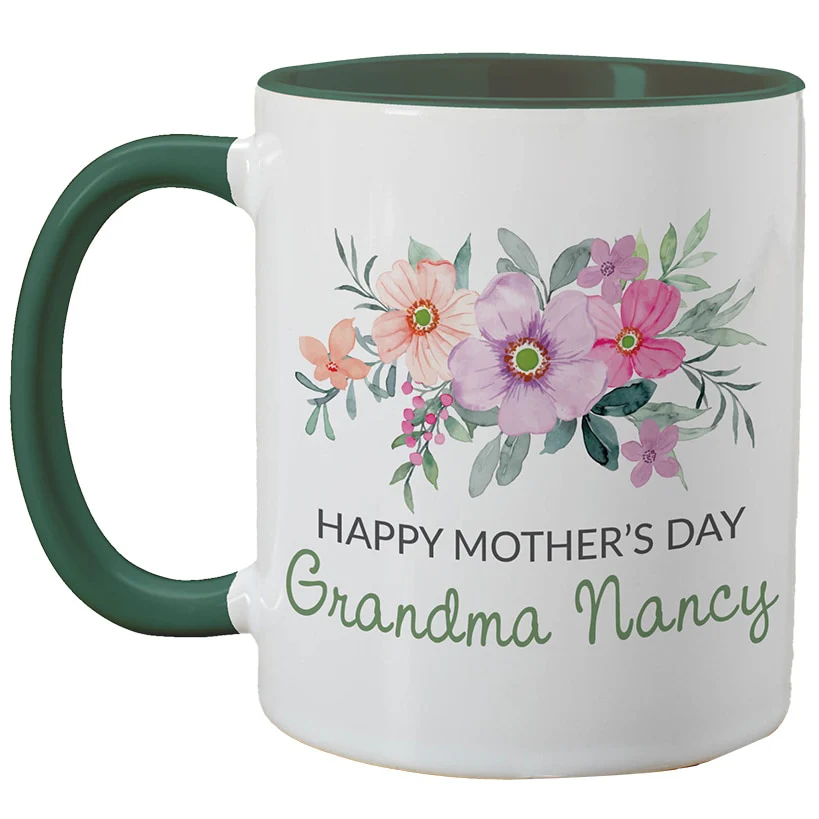 Personalized Watercolor Spring Floral Mug - Image 2