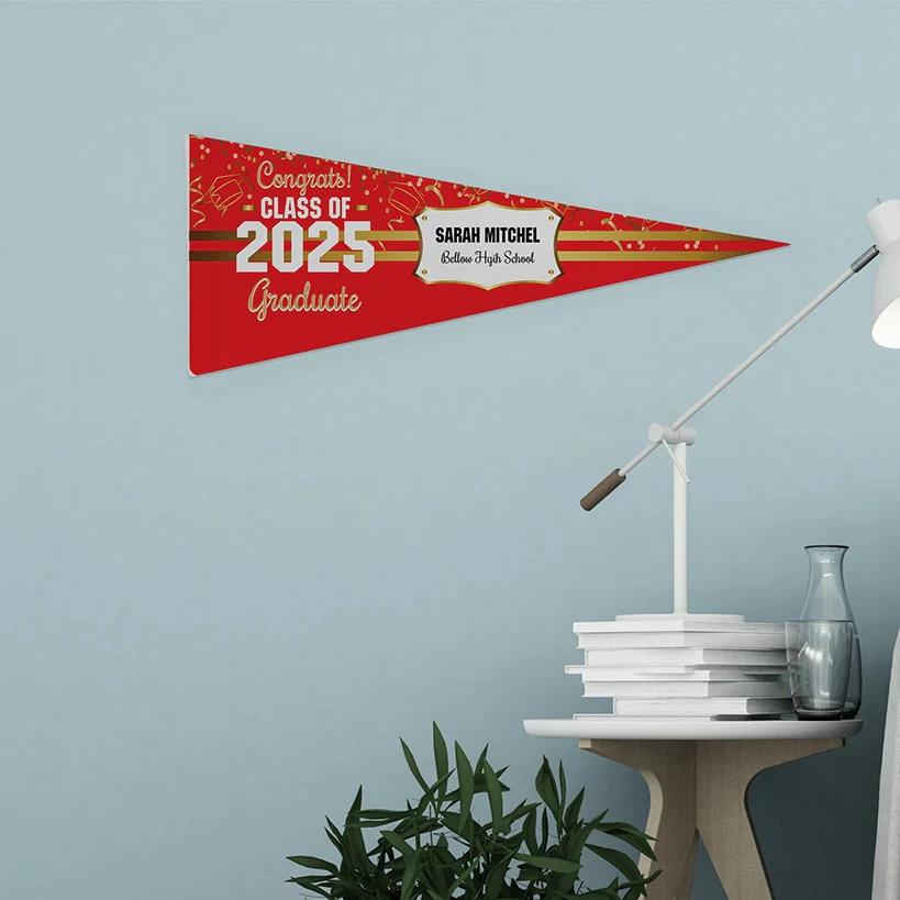 Personalized Word Art Felt Pennant Banner Flag - Image 4