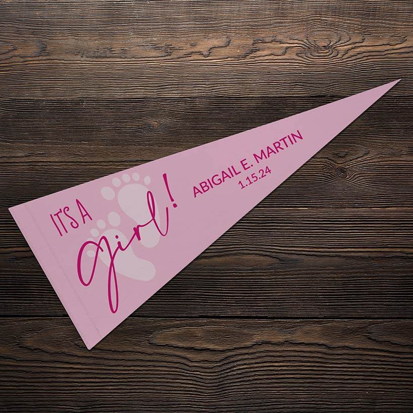 Personalized Word Art Felt Pennant Banner Flag - Image 8