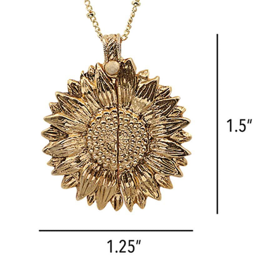 Personalized Year to Remember Sunflower Necklace - Image 2