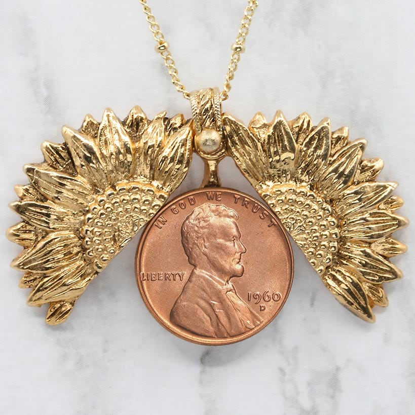 Personalized Year to Remember Sunflower Necklace - Image 4