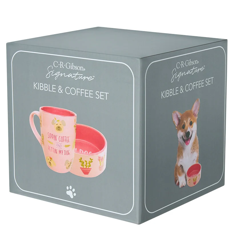 Pet Lover Dog Bowl and Coffee Mug Matching Gift Set - Image 2