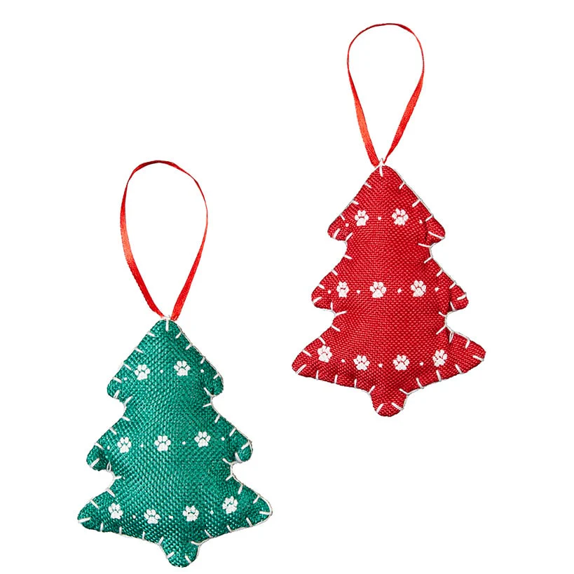 Paw Print Tree Ornament Set of 2 - Image 2