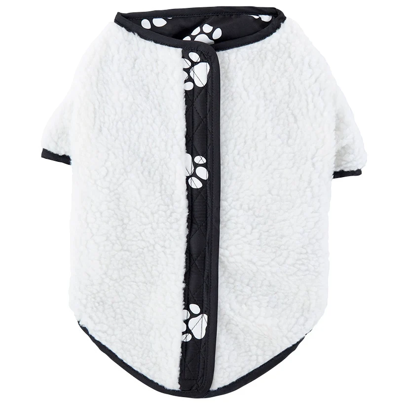 Pet Sherpa Jacket - Cozy, Reversible Design with Easy Fabric-Magic Closure - Image 2