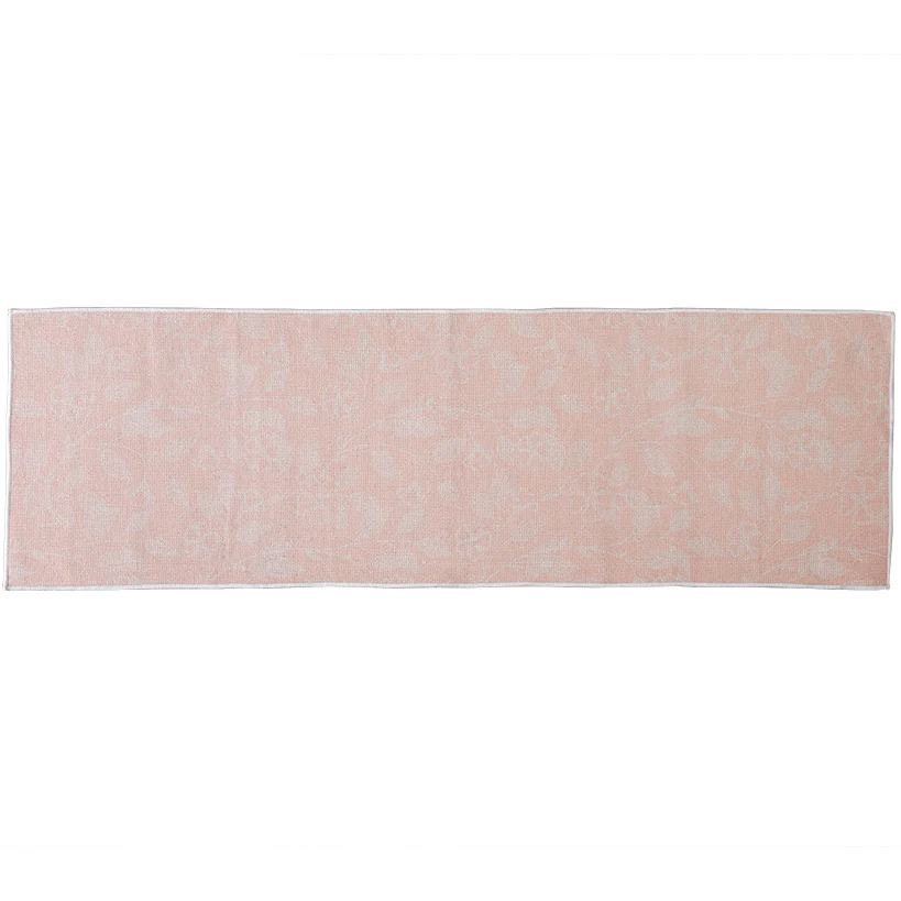 Pink Floral Machine Washable Rugs - Image 4