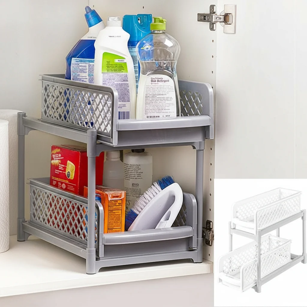 Plastic Sliding Drawer Cabinet Baskets