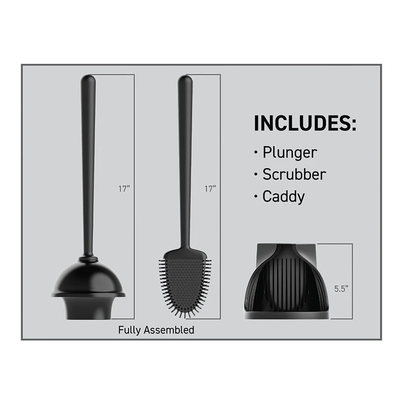 Plungeroo® Plunger & Toilet Scrubber Caddy - Image 3