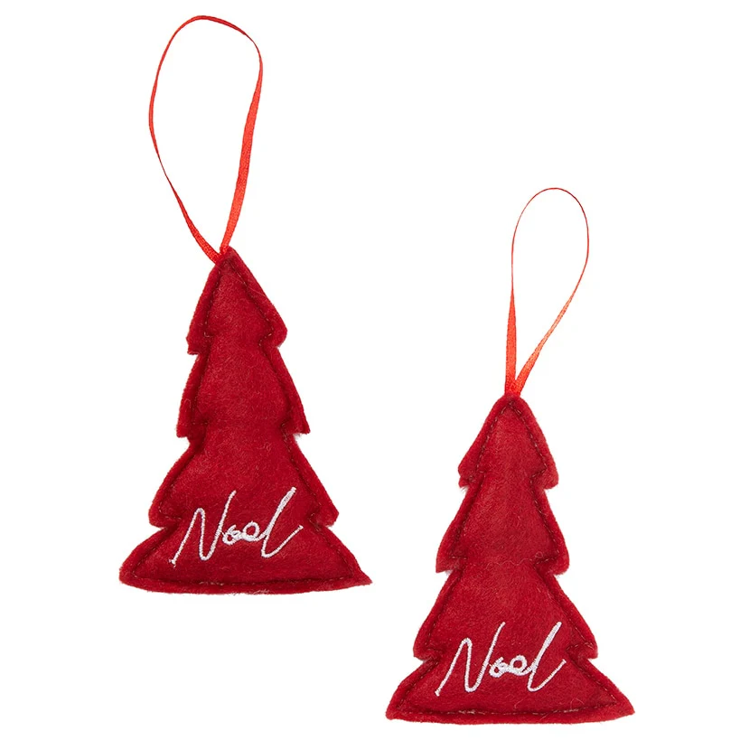 Plush Tree Ornaments Set of 2 - Image 2
